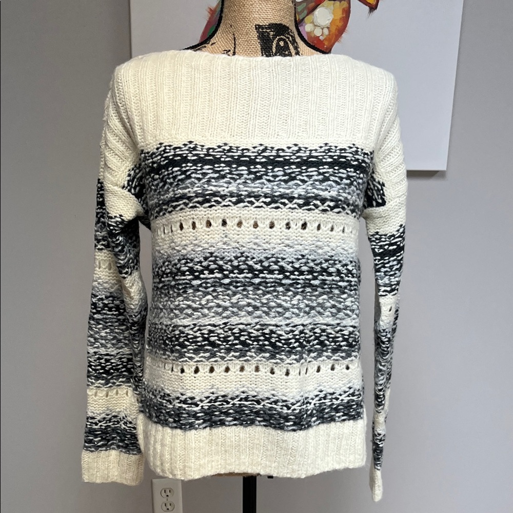 Lucky Brand Black and White Knit Sweater